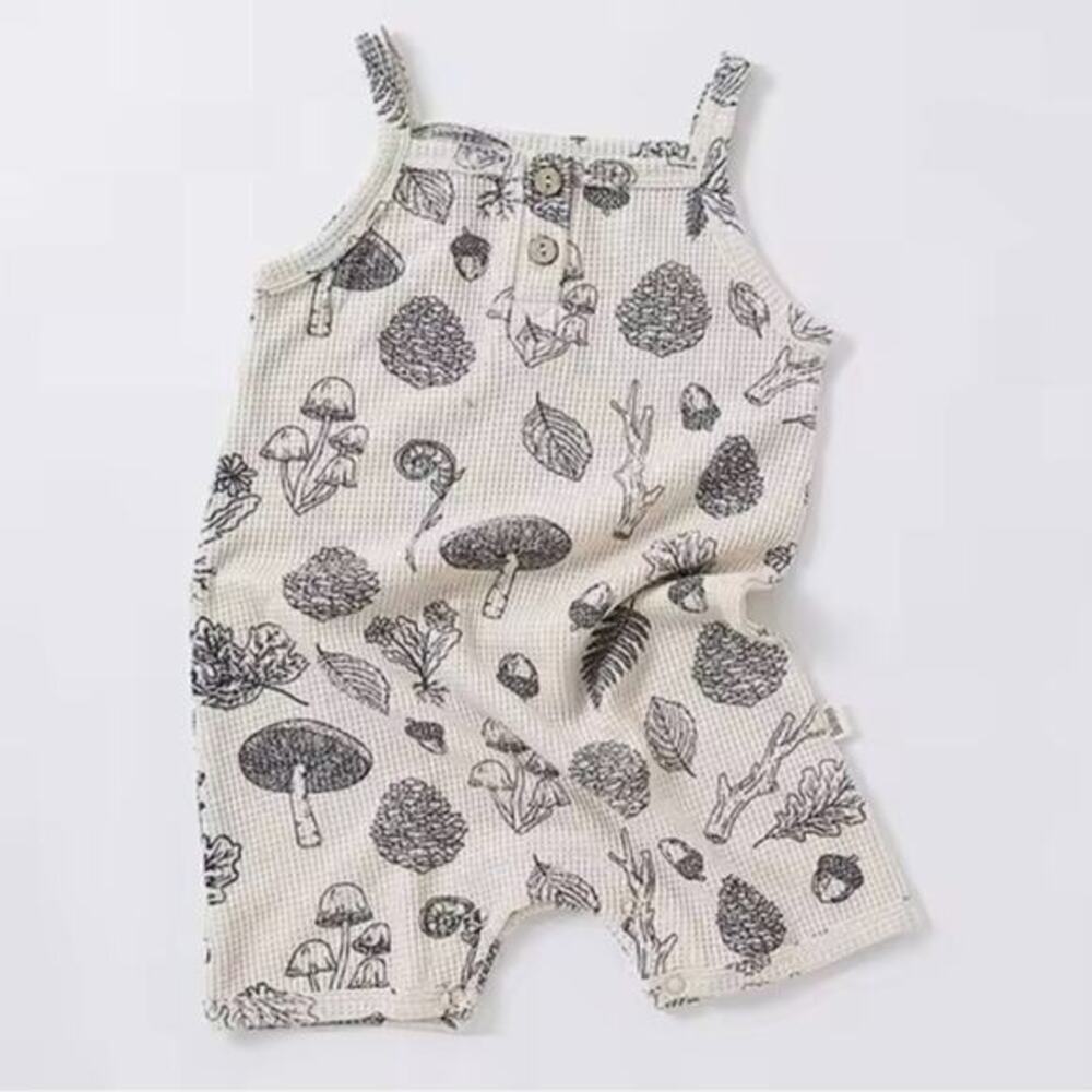 New one piece sleeveless summer romper “ mushrooms” 18-24 months